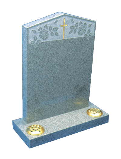 Granite Headstone - Peon shaped top