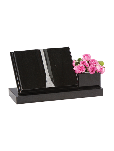 Granite open book - Gold/Silver flower container