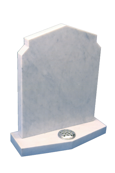 Marble Headstone - Peon top headstone and base